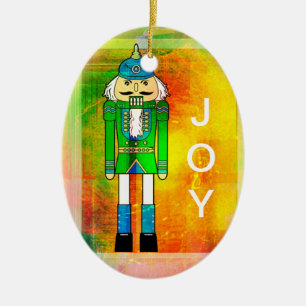 Joy + Peace Nutcracker - Oval Ornament