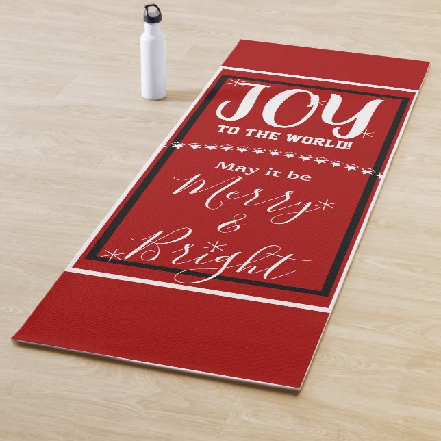 Joy Peace Red Yoga Mat (In Situ)