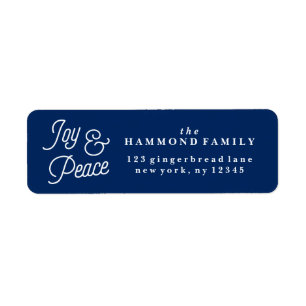 Joy & Peace Return Address Label
