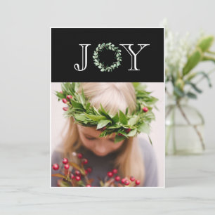 Joy Photo Elegant Christmas Personalised Holiday Card