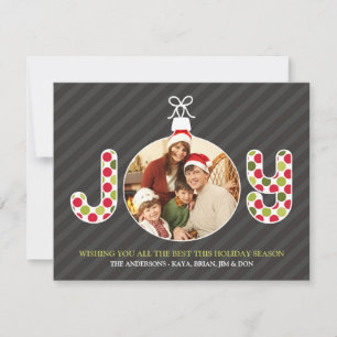 Joy Photo Holiday Christmas Card
