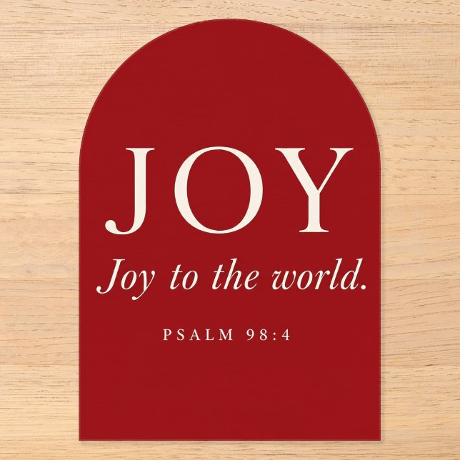 JOY | Psalm 98:4 | Christmas Gift Acrylic Invitations (Front)