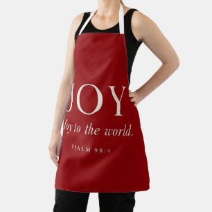 JOY Psalm 98:4 Christmas Gift Apron