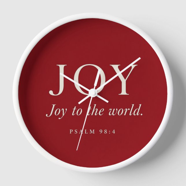 JOY | Psalm 98:4 | Christmas Gift Clock (Front)