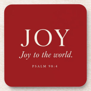 JOY Psalm 98:4 Christmas Gift Coaster