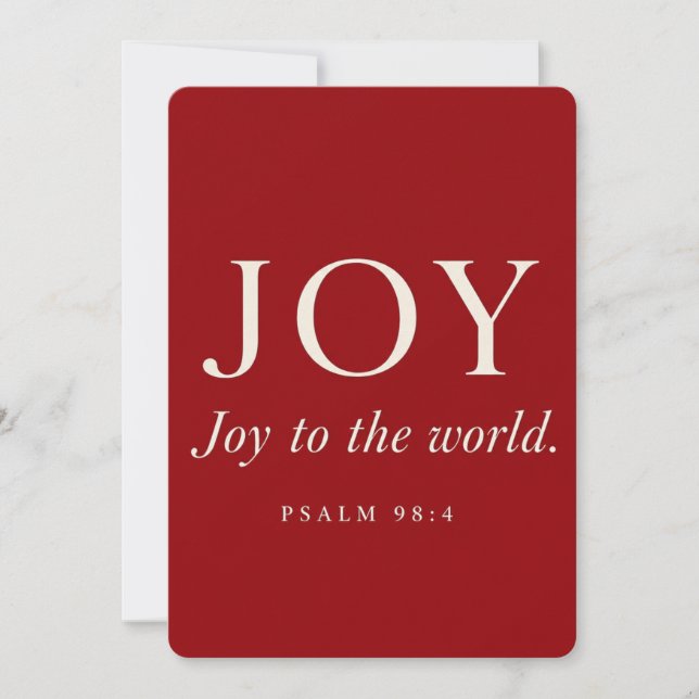 JOY | Psalm 98:4 | Christmas Gift Invitation (Front)