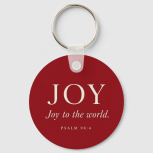 JOY Psalm 98:4 Christmas Gift Key Ring