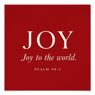 JOY Psalm 98:4 Christmas Gift Photo Print