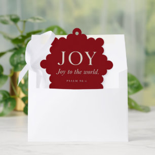 JOY Psalm 98:4 Christmas Gift Tree Decoration Card