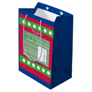 Joy Red & Green & Blue Christmas Gift Bags