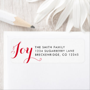 Joy Red Script Typography Christmas Holiday