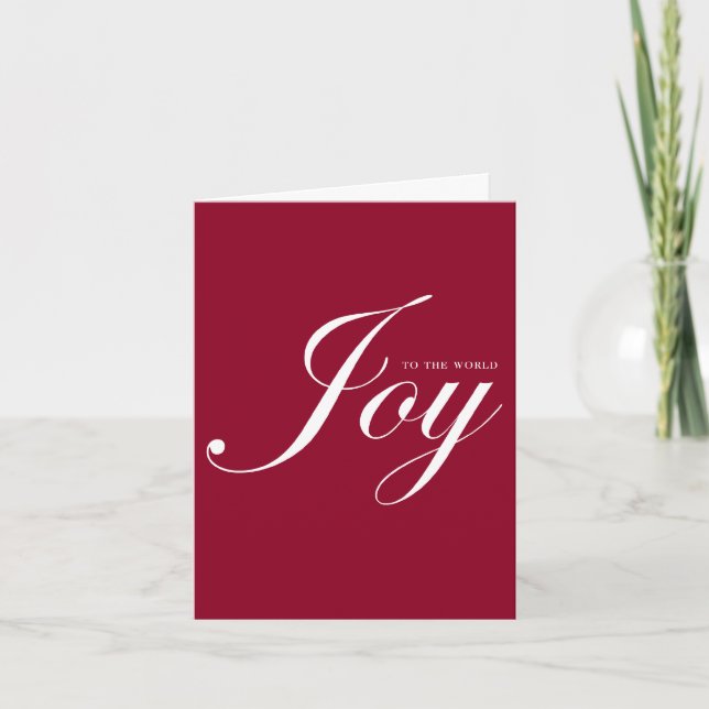 Joy red simple Christmas holiday business logo (Front)