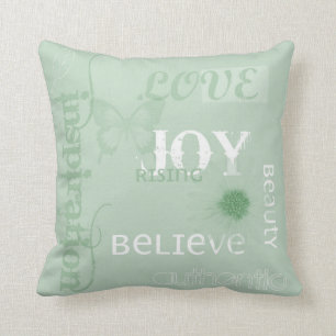 Joy Rising Earth Green Cushion