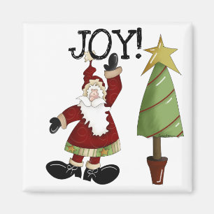 JOY Santa Claus T-shirts and Gifts Magnet