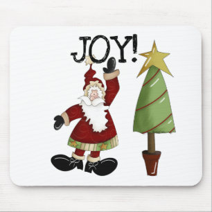 JOY Santa Claus T-shirts and Gifts Mouse Mat