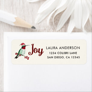 Joy Santa Hummingbird Label