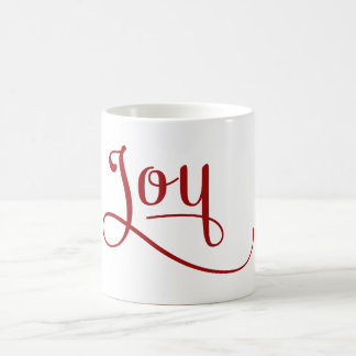 Joy Script Red Coffee Mug