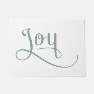 Joy Script Sage Doormat