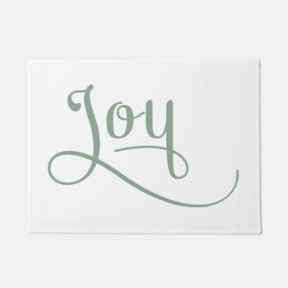 Joy Script Sage Doormat