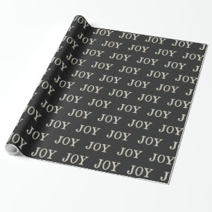 JOY (silver) Wrapping Paper