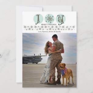 Joy Snowflakes Photo Holiday Card