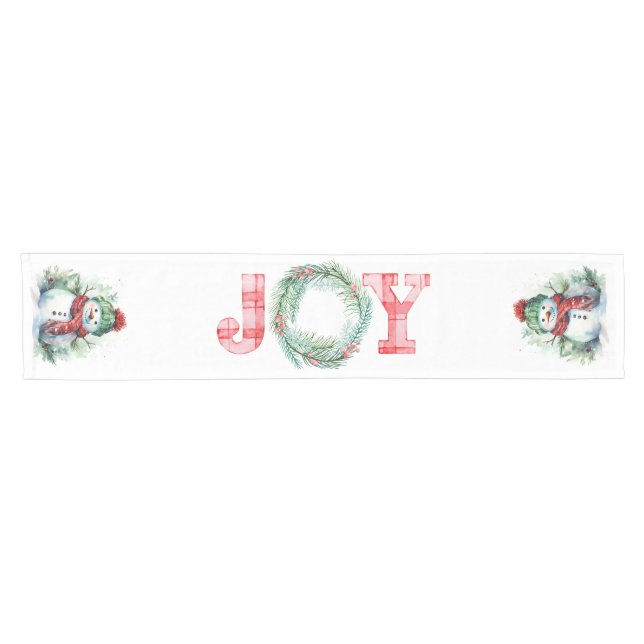 JOY snowmen Short Table Runner (Horizontal)
