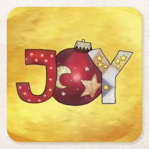 Joy  square paper coaster