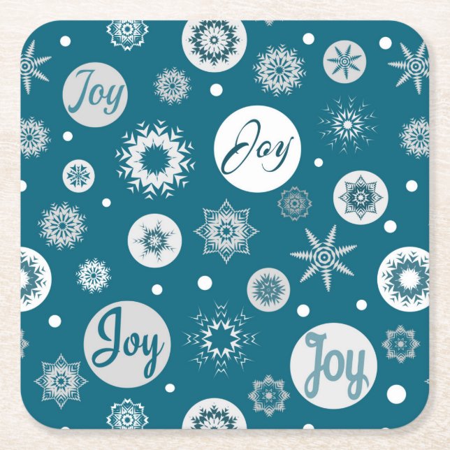 Joy Square Paper Coaster (Front)
