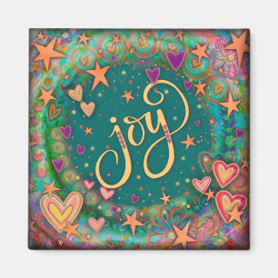 Joy Stars Pretty Colourful Hearts Inspirivity Magnet