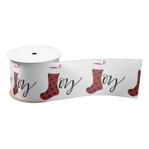 Joy Stocking Satin Ribbon