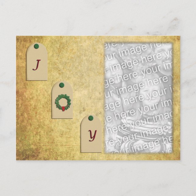 Joy Tag Template Postcard (Front)