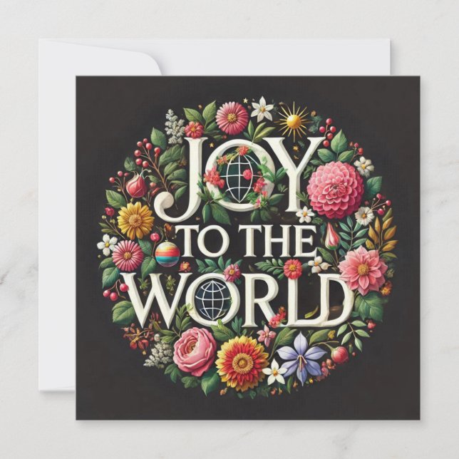 JOY the world greeting Cards  (Front)