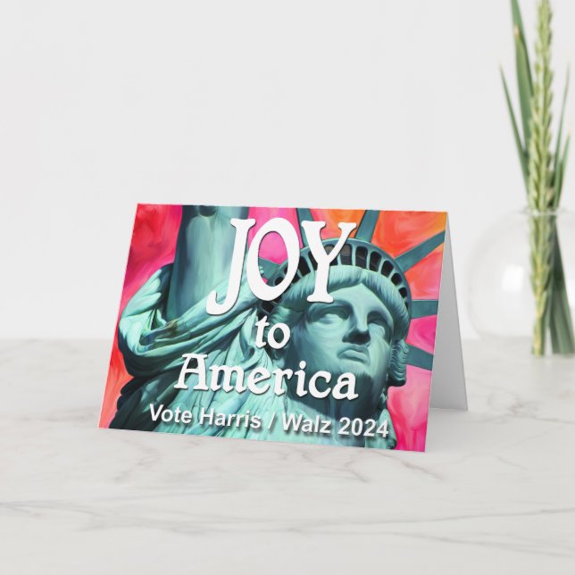 Joy to America Harris Walz Card (Front)