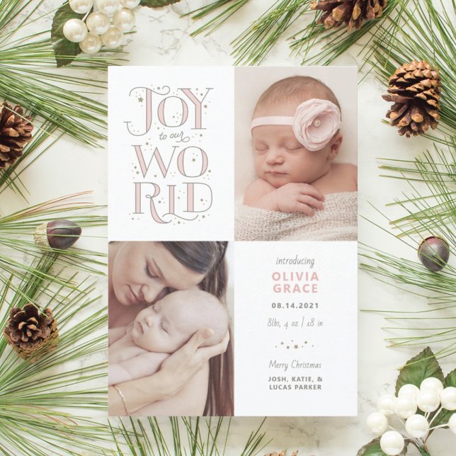 Joy to Our World Christmas Birth Announcement (Creator Uploaded)
