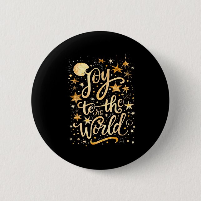 Joy To The Christmas World Christian Jesus Nativit 6 Cm Round Badge (Front)