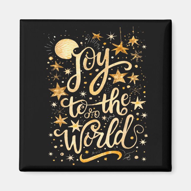 Joy To The Christmas World Christian Jesus Nativit Magnet (Front)