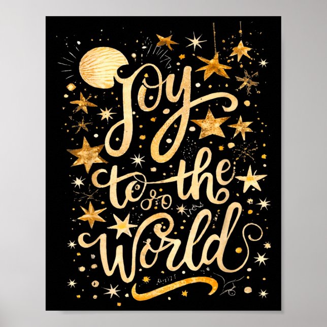 Joy To The Christmas World Christian Jesus Nativit Poster (Front)