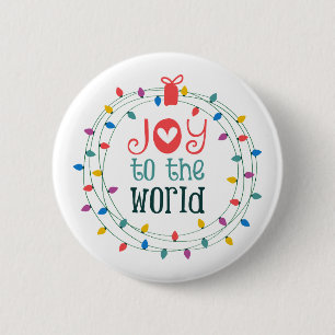 Joy To The World 6 Cm Round Badge