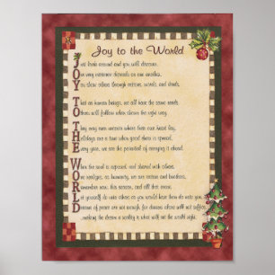 "Joy to the World" Acrostic Poem Canvas Print