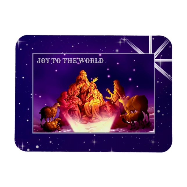 Joy to The World. Adoration of the Shepherds  Magnet (Horizontal)