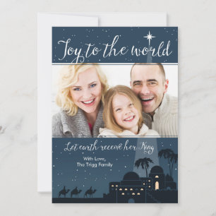Joy to the World Bethlehem Christmas Photo Card