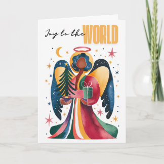 Joy to the World | Black Christmas Card