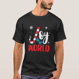 Joy to the World Candy Cane Christmas Family Match T-Shirt