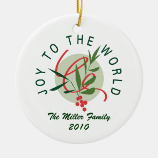 Joy To The World Ceramic Tree Decoration