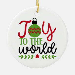 Joy to the World Ceramic Tree Decoration