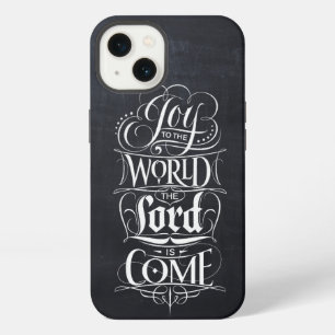 Joy to the World Chalkboard Christian Christmas iPhone 13 Case