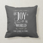 Joy to the World Chalkboard Christmas Pillow<br><div class="desc">Remember the Reason for the Season with this Joy to the World Chalkboard Christmas House Pillow.</div>