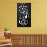 Joy to the World Christian Christmas Black Chalk Poster<br><div class="desc">Whenever I sing this Christmas carol, the …. 'Joy to the World…' portion is always so much fun. It comes out in full strength and with… Joy. That was the inspiration for this marvelous piece of calligraphic artwork by professional lettering artist Ivan Angelic. So modern, so fashionable and yes, inspirational....</div>