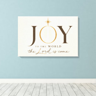 JOY TO THE WORLD Christian Christmas Canvas Print