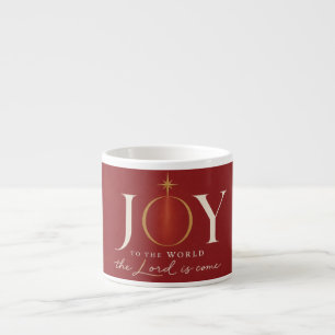 JOY TO THE WORLD Christian Christmas Espresso Cup